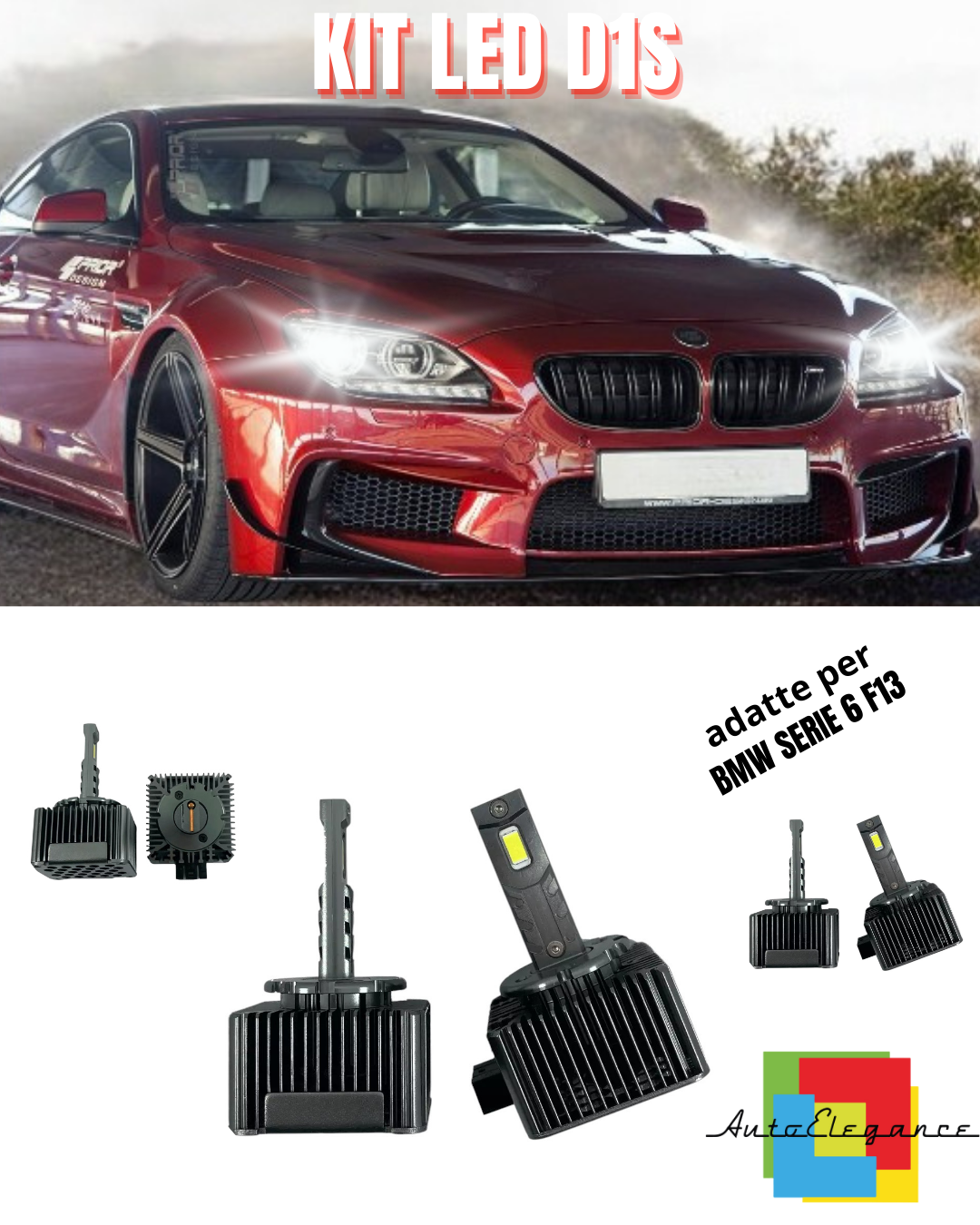 ⭐LAMPADE D1S LED 6000K DA XENON A LED MATRIX ADATTO PER BMW SERIE 6 F13 ⭐