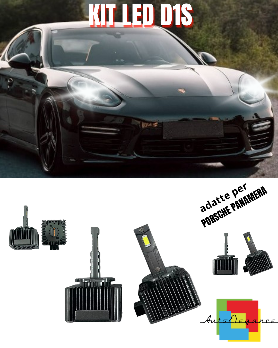 ⭐LAMPADE D1S LED 6000K DA XENON A LED MATRIX ADATTO PER PORSCHE PANAMERA ⭐