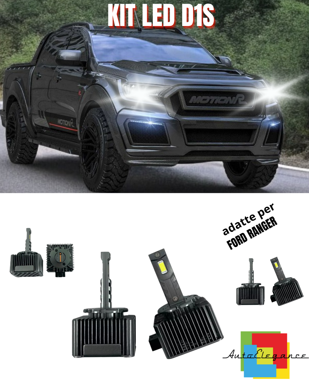 ⭐LAMPADE D1S LED 6000K DA XENON A LED MATRIX ADATTO PER FORD RANGER ⭐