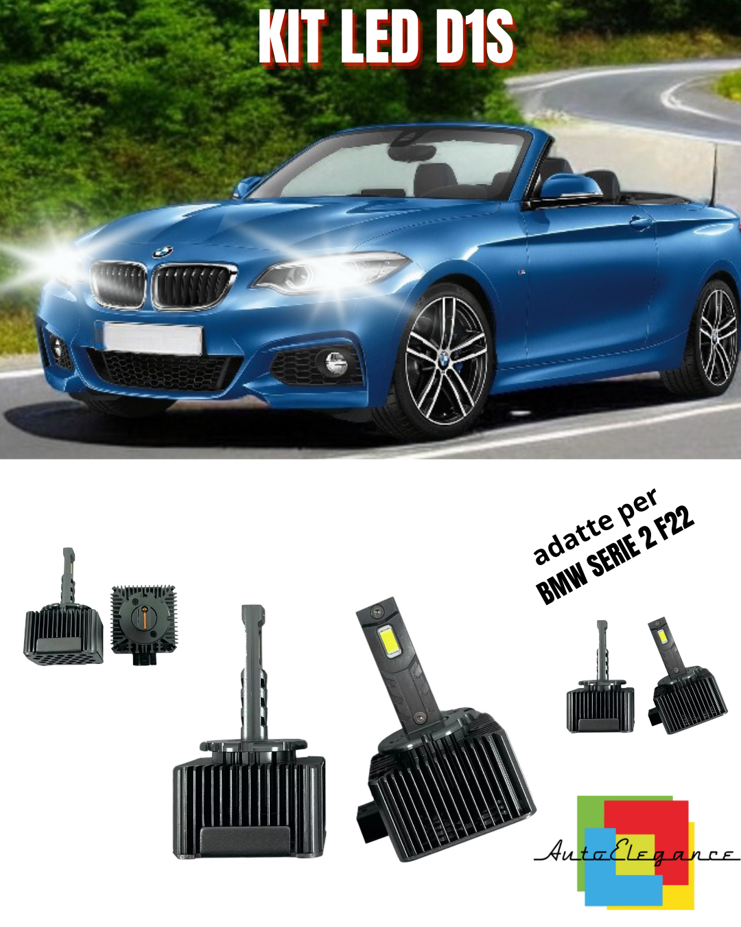 ⭐LAMPADE D1S LED 6000K DA XENON A LED MATRIX ADATTO PER BMW SERIE 2 F22 ⭐
