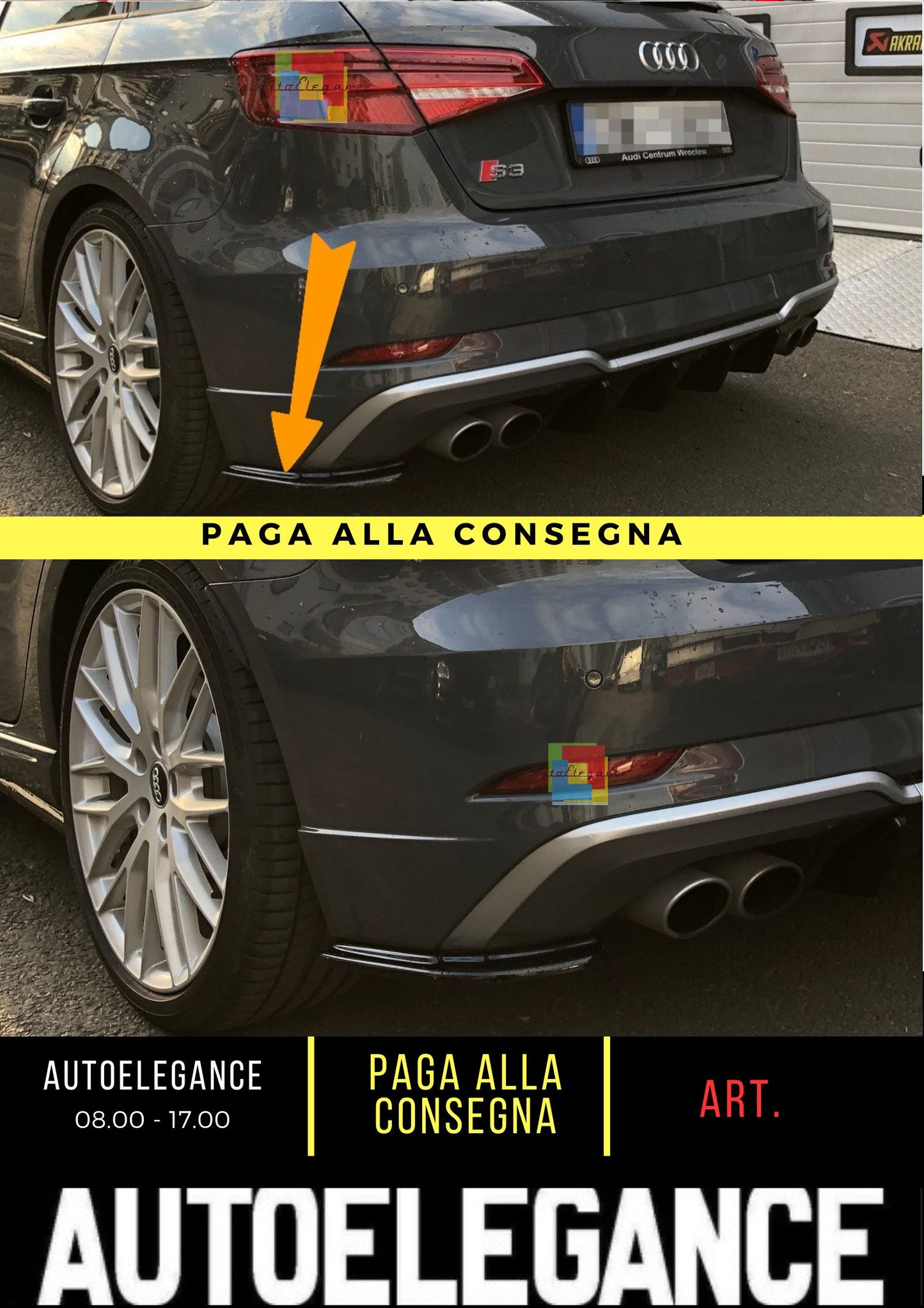 🔥Splitter Laterali Posteriori Adatto Per Audi S3 8v Facelift🔥