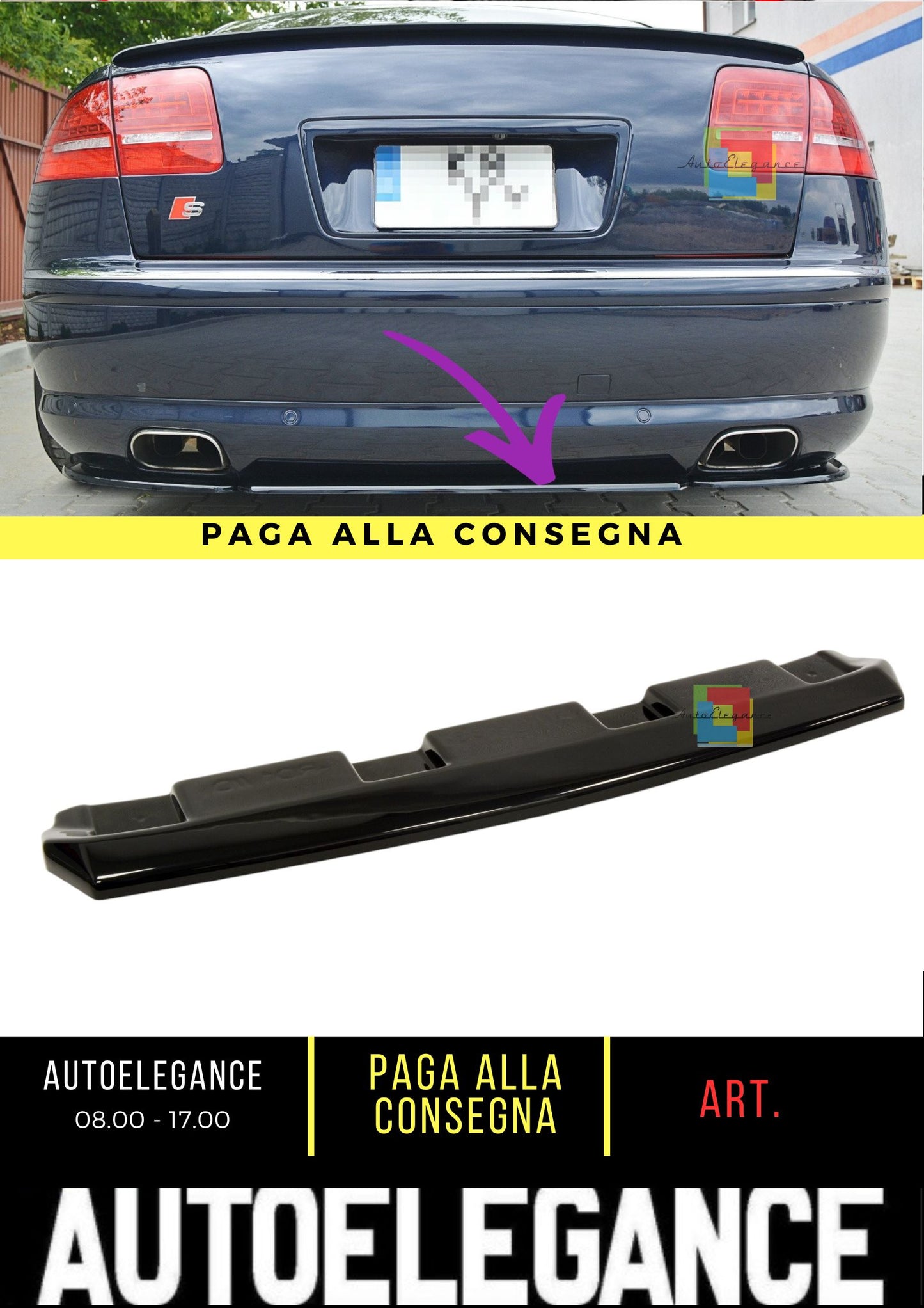 🔥Rear Splitter Suitable For Audi A8 W12 D3 (without vertical bars)🔥