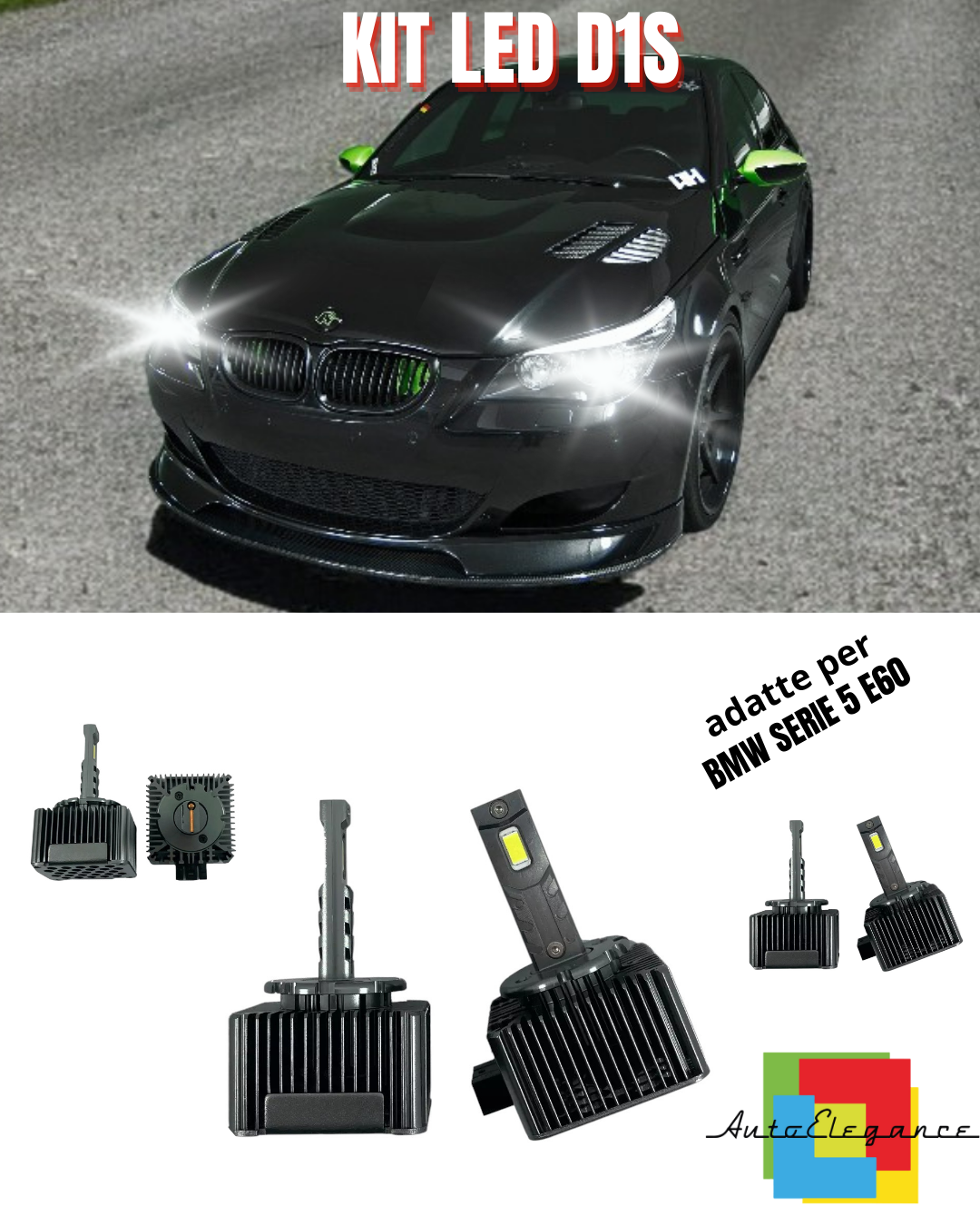 ⭐LAMPADE D1S LED 6000K DA XENON A LED MATRIX ADATTO PER BMW SERIE 5 E60⭐