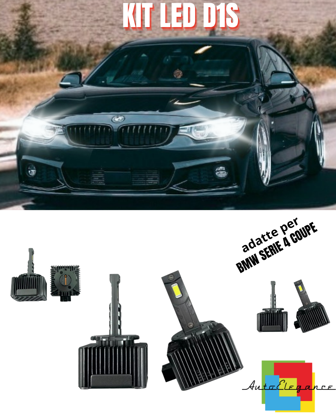 ⭐D1S LED 6000K XENON TO LED MATRIX LAMPS SUITABLE FOR BMW 4 SERIES COUPE ⭐