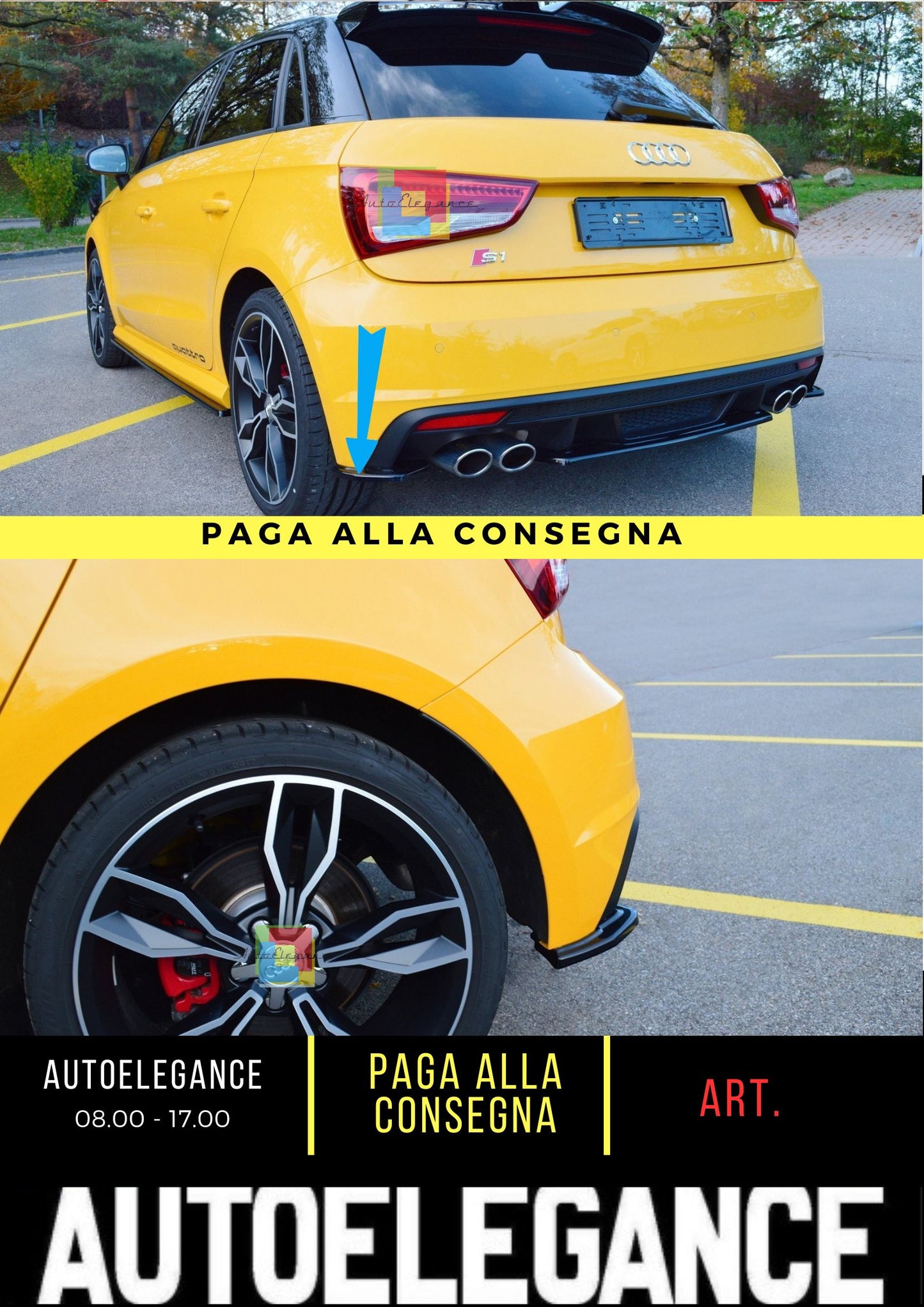 🔥Rear Side Splitters Suitable For Audi S1 ​​8X🔥