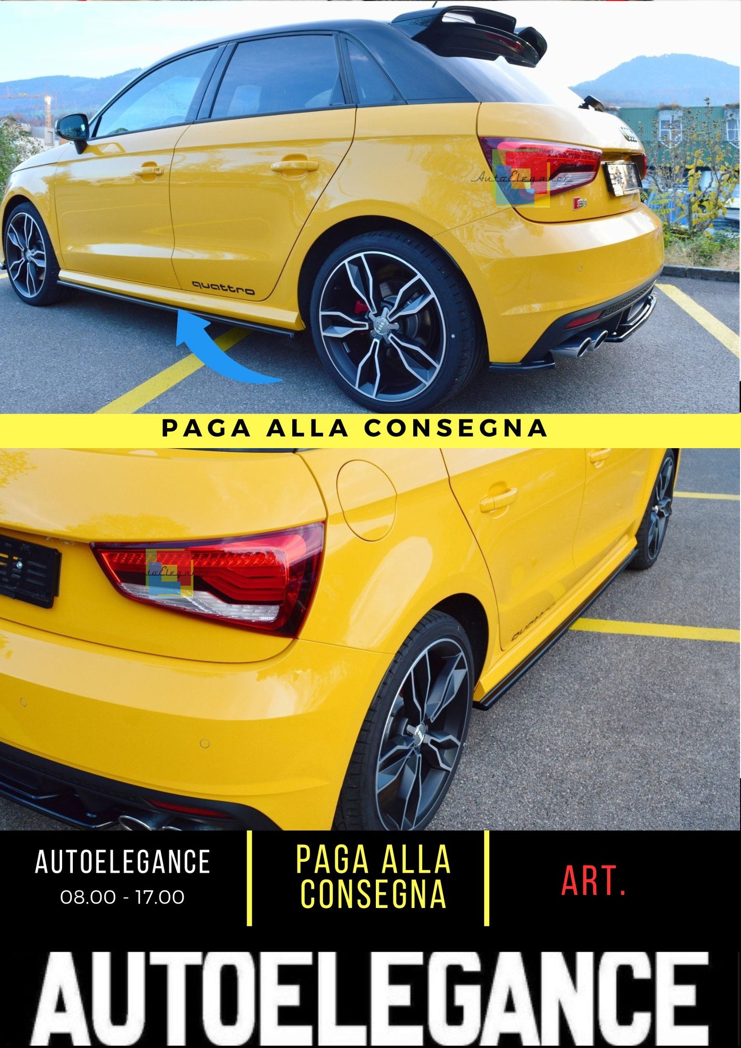 🔥 Side Skirts Suitable For Audi S1 ​​8X🔥