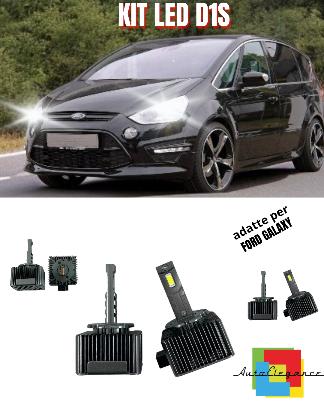 ⭐LAMPADE D1S LED 6000K DA XENON A LED MATRIX ADATTO PER FORD GALAXY ⭐
