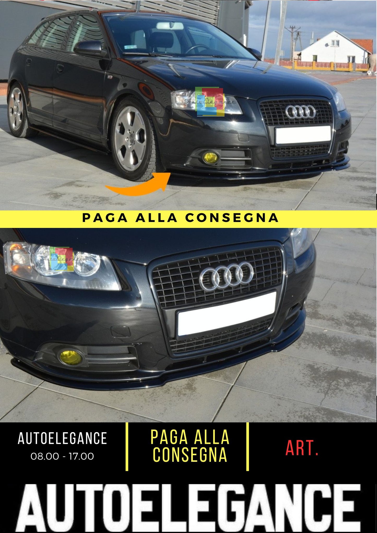 🔥Splitter Anteriore Adatto Per Audi A3 8P S-Line🔥