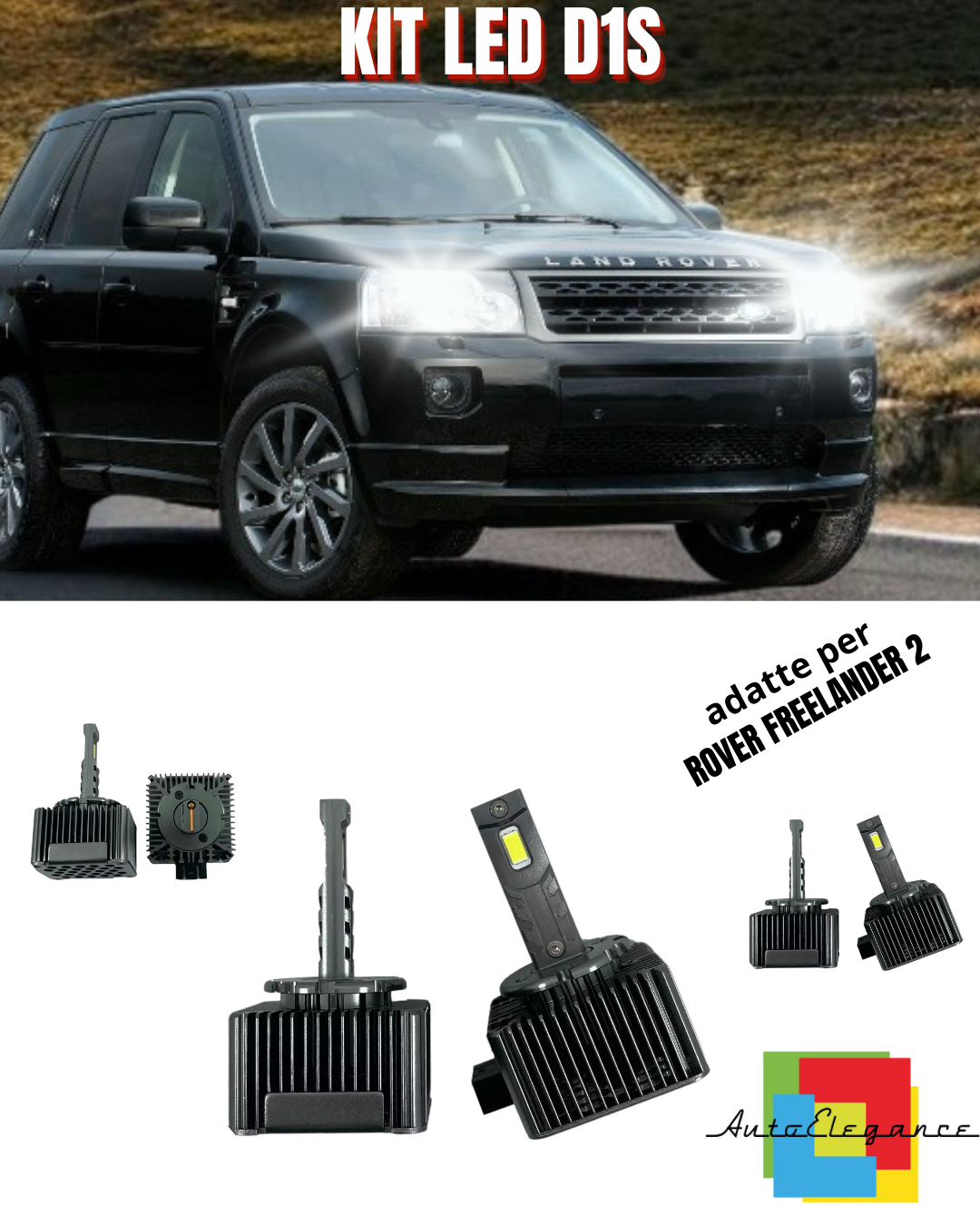 ⭐LAMPADE D1S LED 6000K DA XENON A LED MATRIX ADATTO PER ROVER FREELANDER 2 ⭐