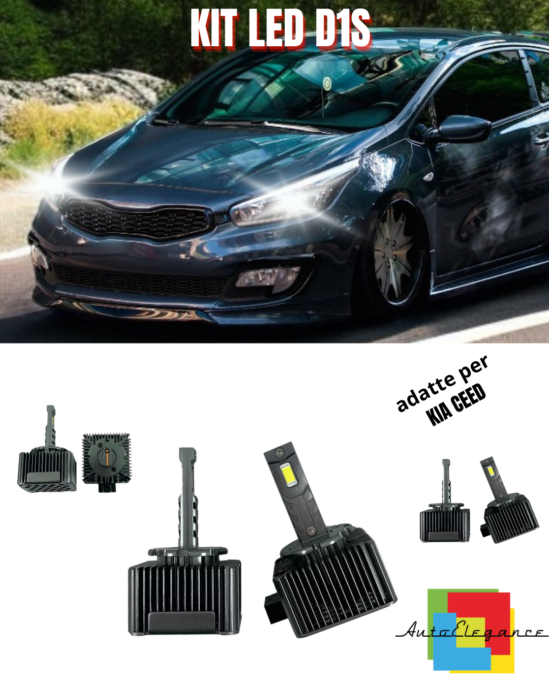 ⭐D1S LED 6000K XENON TO LED MATRIX LAMPS SUITABLE FOR KIA CEED⭐