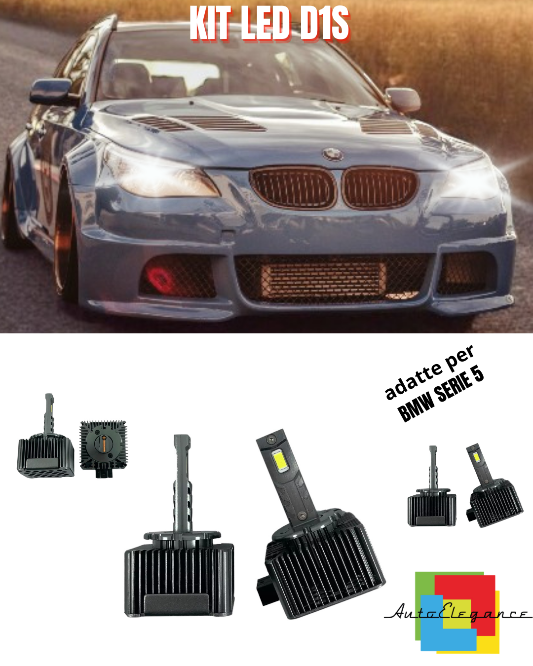⭐LAMPADE D1S LED 6000K DA XENON A LED MATRIX ADATTO PER BMW SERIE 5 E60 E61⭐
