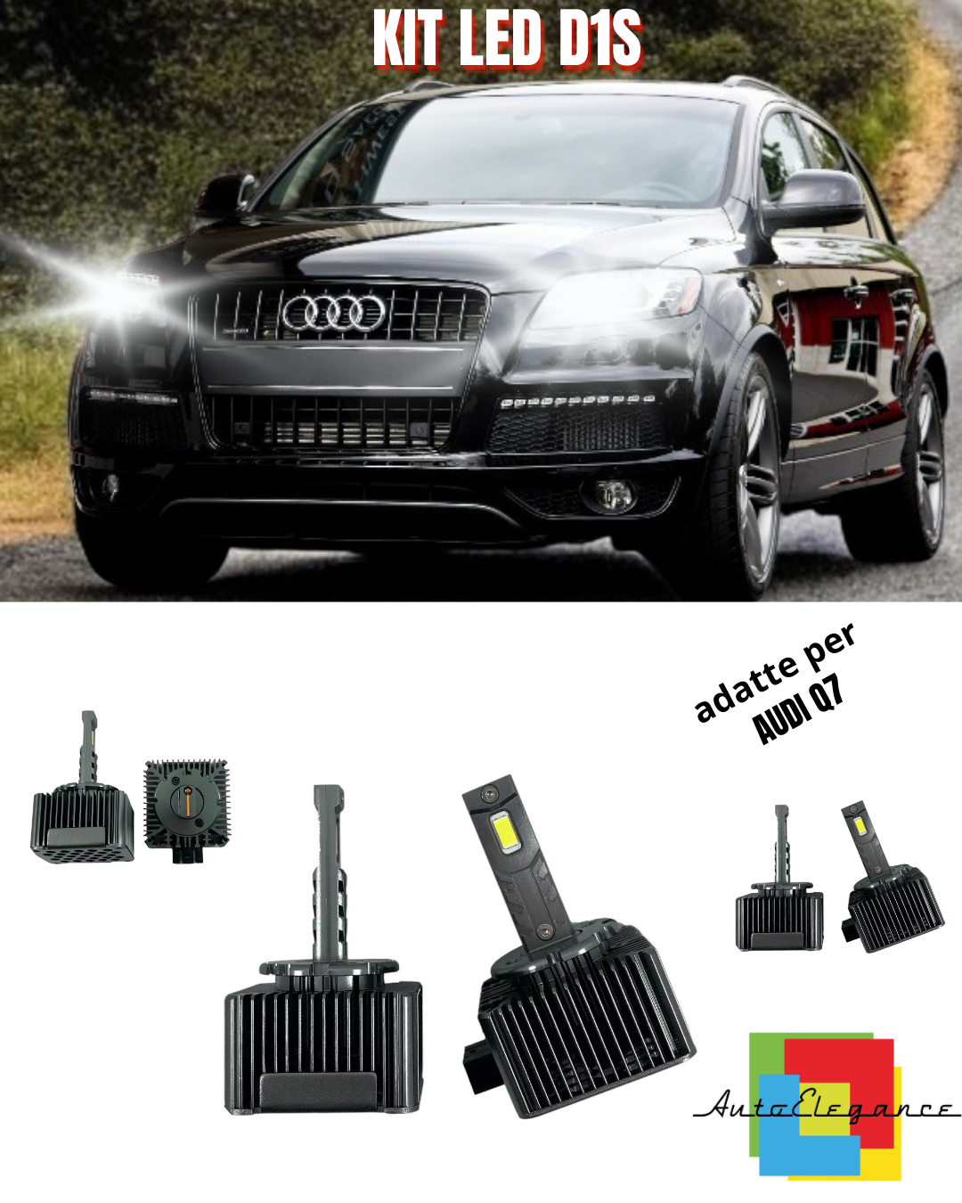 ⭐LAMPADE D1S LED 6000K DA XENON A LED MATRIX ADATTO PER AUDI Q7 ⭐