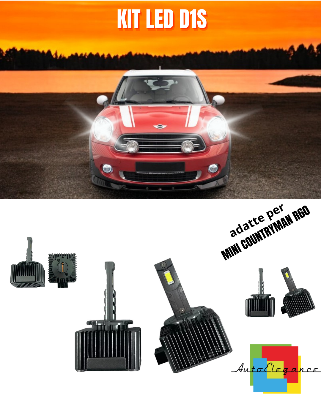 ⭐D1S LED 6000K XENON TO LED MATRIX LAMPS SUITABLE FOR MINI COUNTRYMAN R60 ⭐