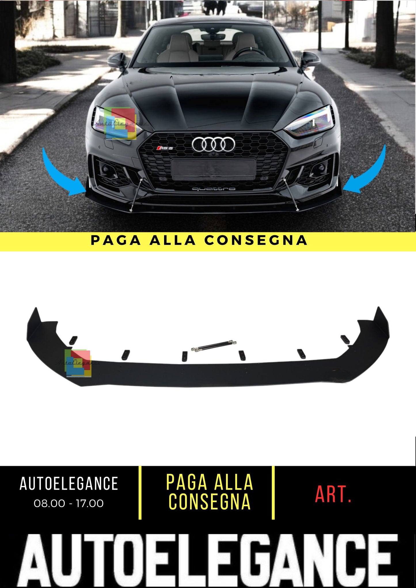 🔥Splitter Anteriore Adatto Per V.2 Audi RS5 Coupé / Sportback F5🔥