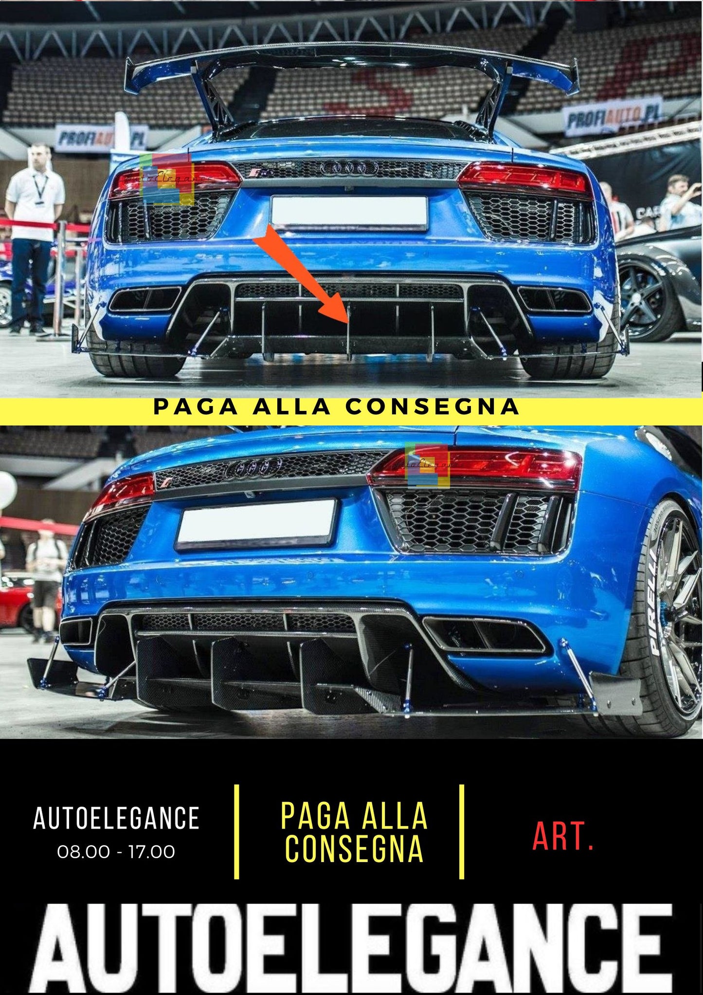 🔥Diffusore Posteriore Adatto Per Audi R8 MK.2🔥