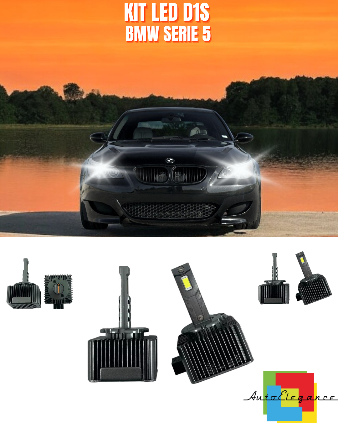 ⭐LAMPADE ANABBAGLIANTI D1S LED 6000K DA XENON A LED MATRIX ADATTO PER BMW 5⭐