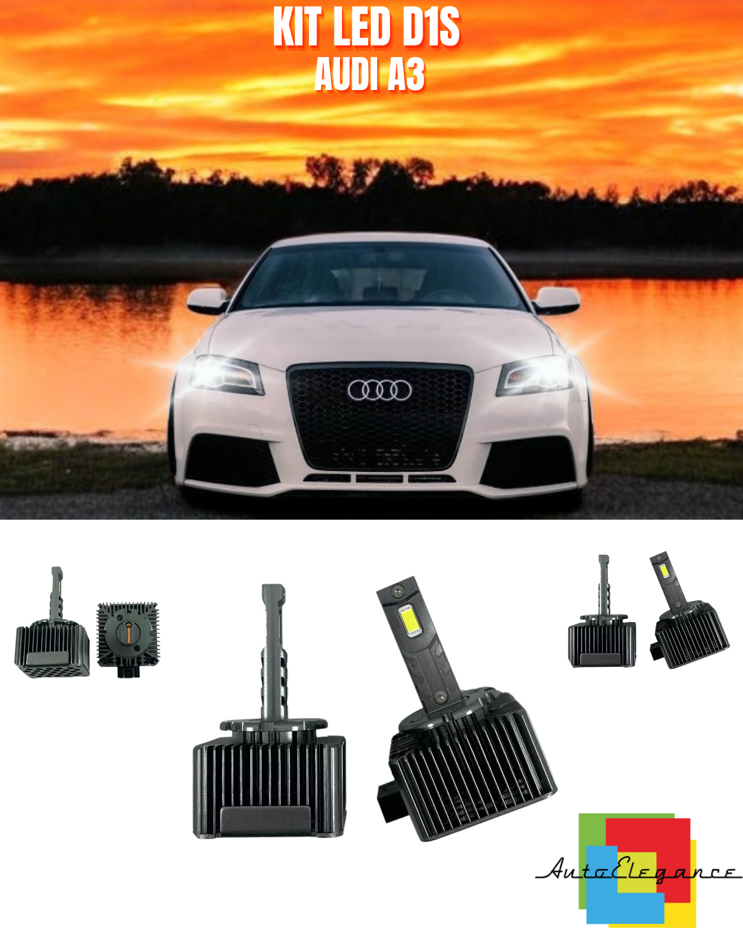 ⭐D1S LED 6000K LOW BEAM LAMPS FROM XENON TO LED MATRIX SUITABLE FOR AUDI A3⭐