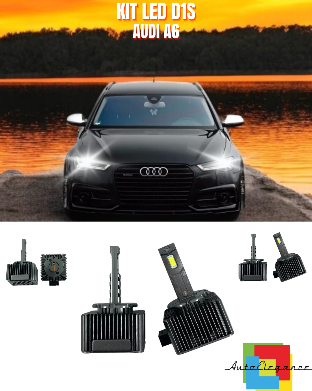 ⭐D1S LED 6000K LOW BEAM LAMPS FROM XENON TO LED MATRIX SUITABLE FOR AUDI A6 ⭐