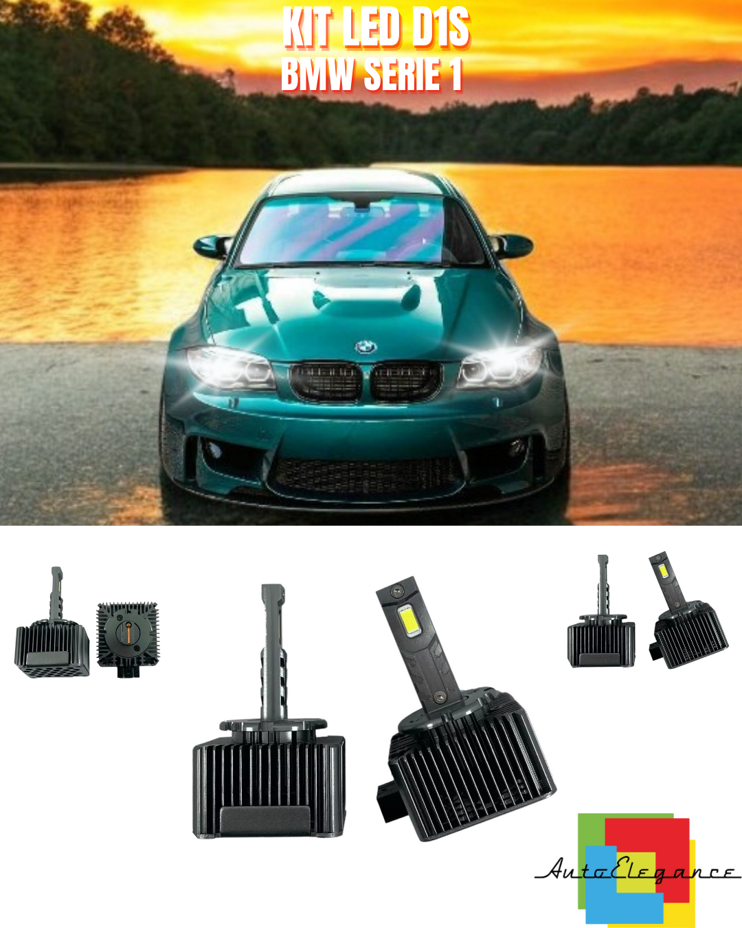 ⭐LAMPADE ANABBAGLIANTI D1S LED 6000K DA XENON A LED ADATTO PER BMW SERIE 1⭐