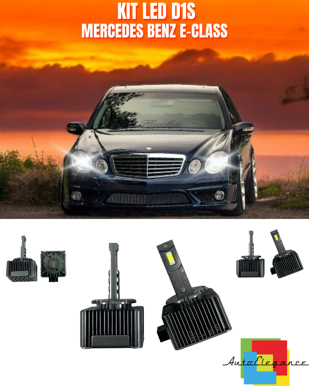 ⭐LAMPADE ANABBAGLIANTI D1S LED 6000K DA A LED ADATTO PER MERCEDES BENZ E-CLASS⭐