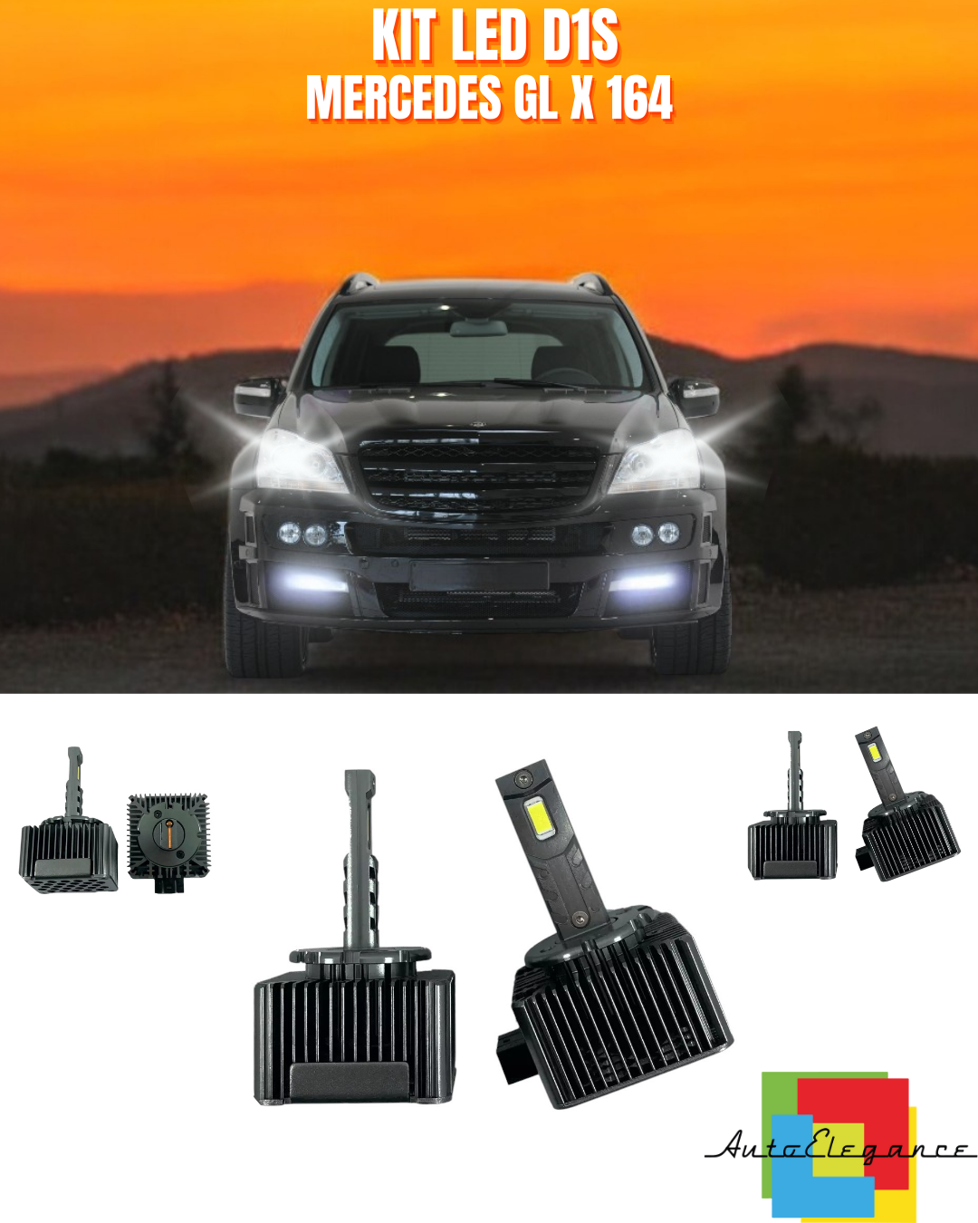 ⭐D1S LED 6000K LOW BEAM LAMPS FROM LED SUITABLE FOR MERCEDES GL X 164 ⭐