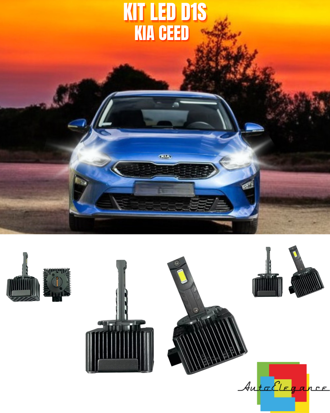 ⭐LAMPADE D1S LED 6000K DA XENON A LED MATRIX ADATTO PER KIA CEED⭐