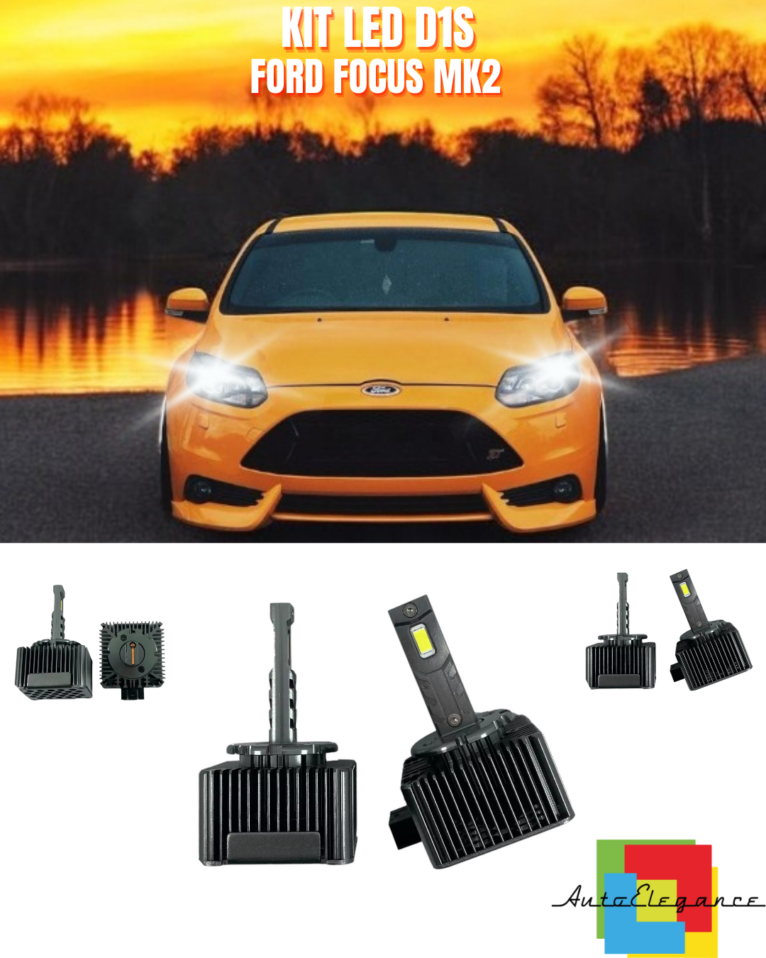 ⭐LAMPADE D1S LED 6000K DA XENON A LED MATRIX ADATTO PER FORD FOCUS MK2 ⭐