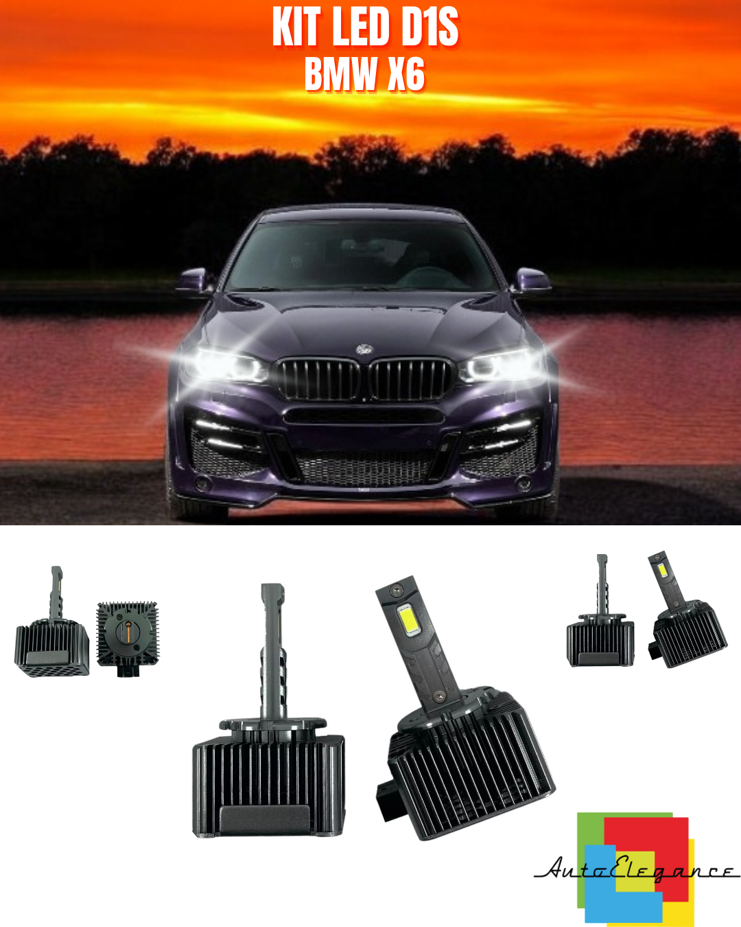 ⭐LAMPADE D1S LED 6000K DA XENON A LED MATRIX ADATTO PER BMW X6 ⭐