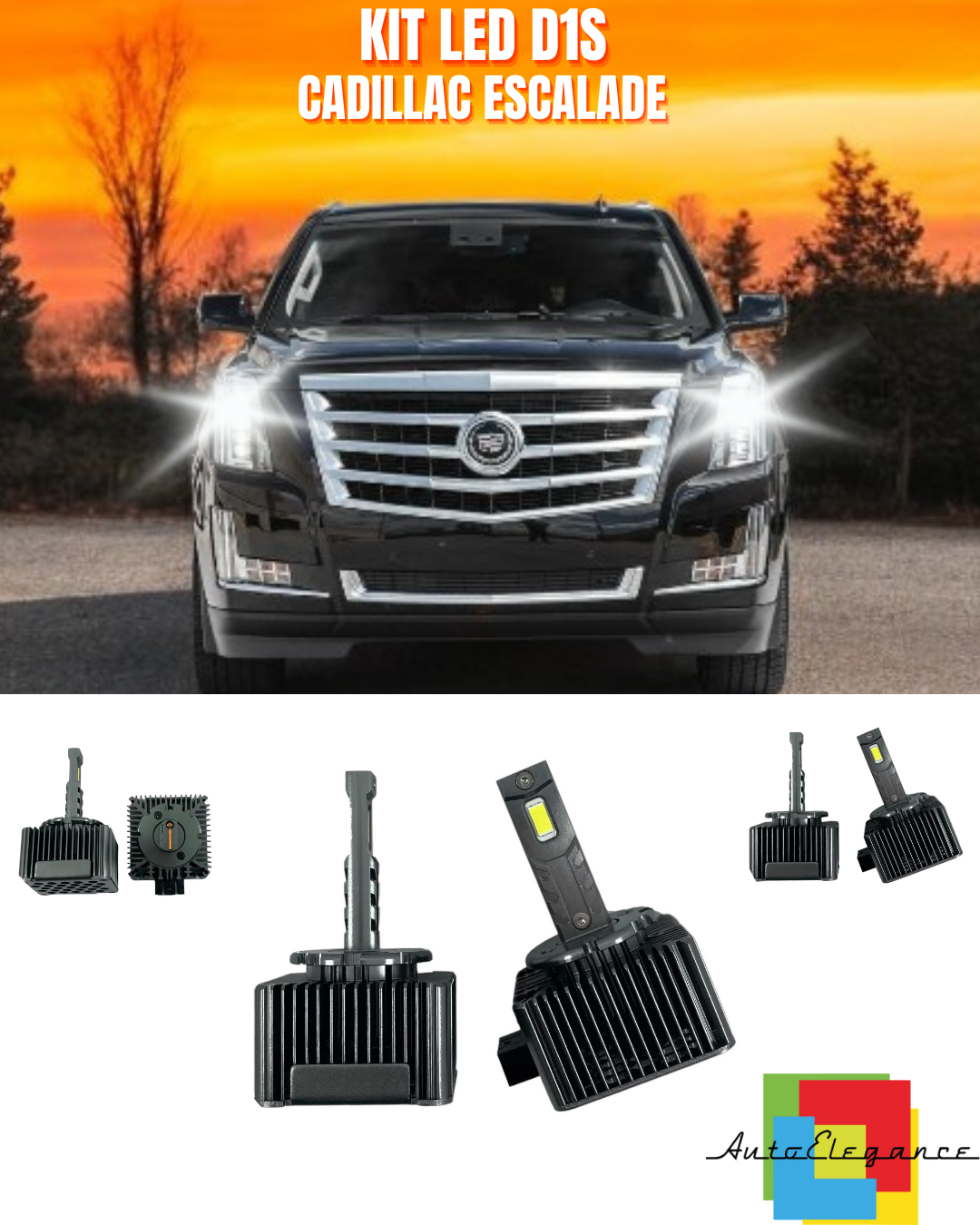 ⭐LAMPADE D1S LED 6000K DA XENON A LED MATRIX ADATTO PER CADILLAC ESCALADE ⭐