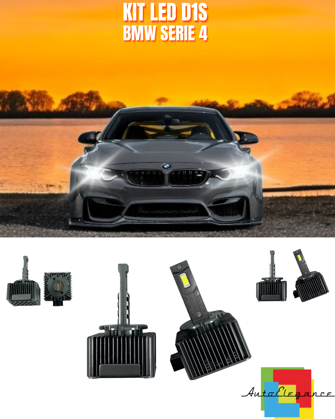 ⭐LAMPADE ANABBAGLIANTI D1S LED 6000K DA XENON A LED ADATTO PER BMW SERIE 4⭐