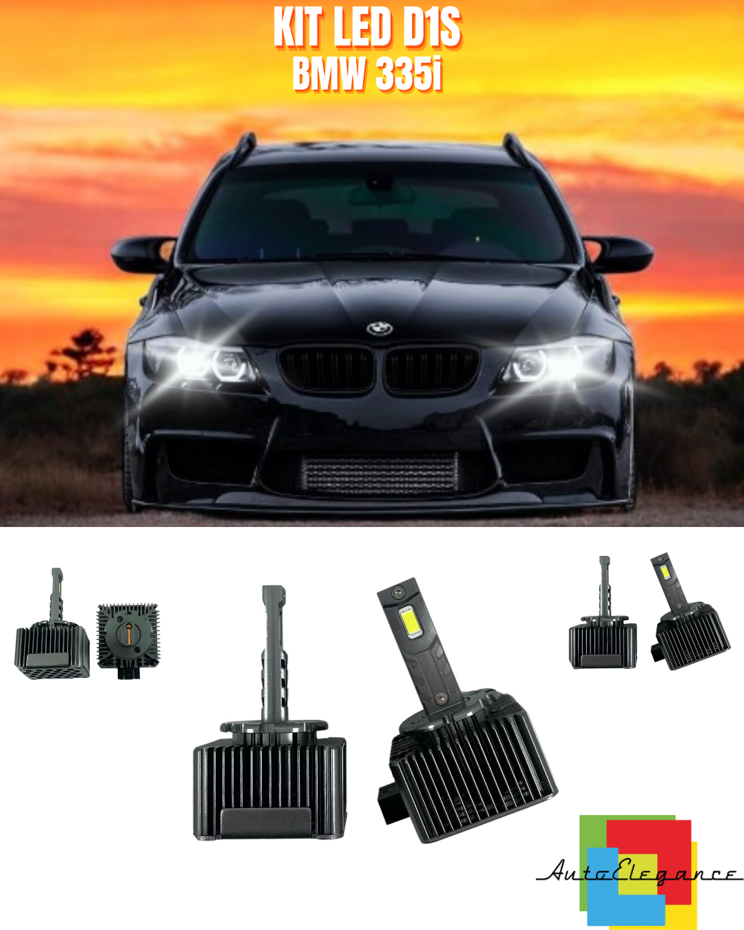 ⭐LAMPADE ANABBAGLIANTI D1S LED 6000K DA XENON A LED ADATTO PER BMW 335i⭐