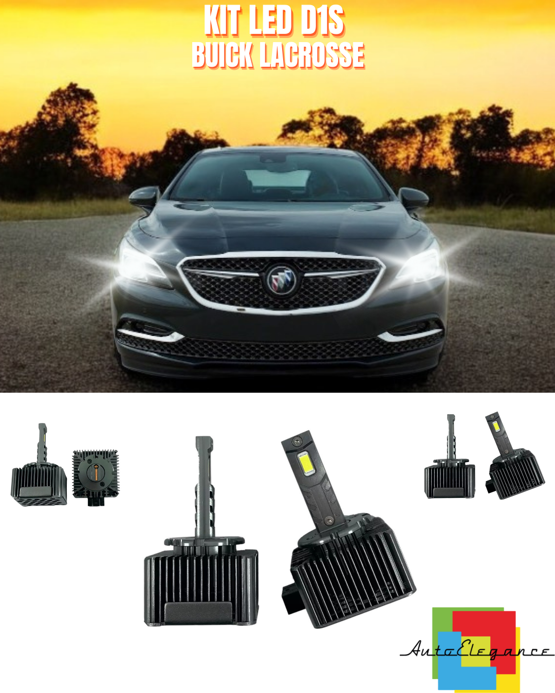 ⭐LAMPADE ANABAGLIANTI D1S LED 6000K DA XENON A LED ADATTO PER BUICK LACROSSE⭐