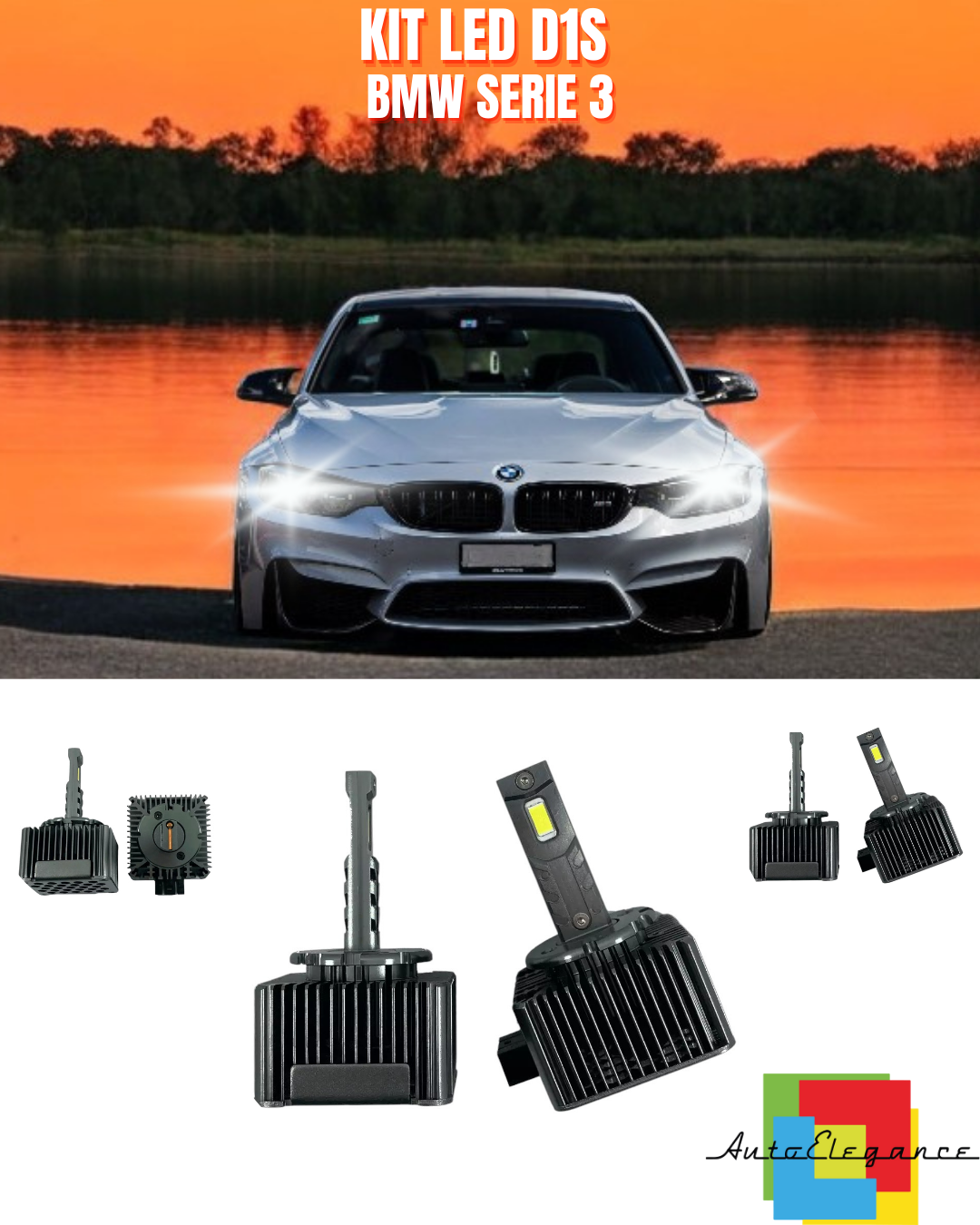 ⭐LAMPADE ANABBAGLIANTI D1S LED 6000K DA XENON A LED ADATTO PER BMW SERIE 3⭐
