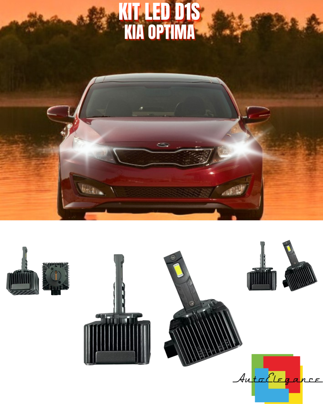 ⭐LAMPADE ANABBAGLIANTI D1S LED 6000K DA XENON A LED ADATTO PER KIA OPTIMA ⭐