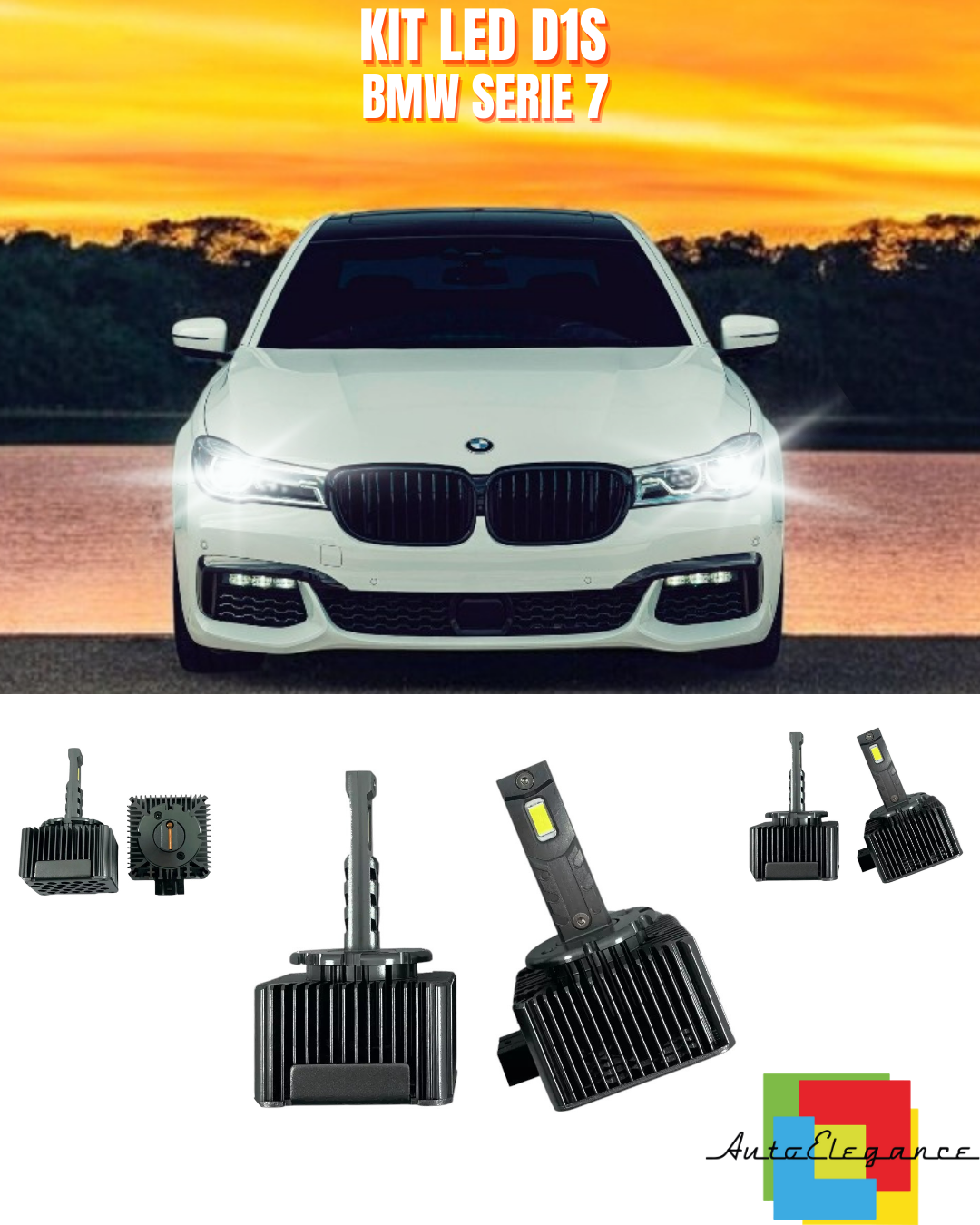 ⭐LAMPADE ANABBAGLIANTI D1S LED 6000K DA XENON A LED ADATTO PER BMW SERIE 7 ⭐