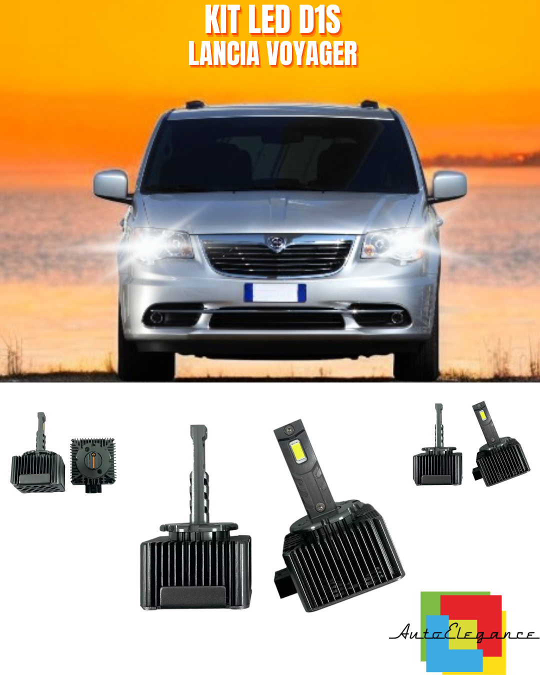 ⭐LAMPADE ANABBAGLIANTI D1S LED 6000K DA XENON A LED ADATTO PER LANCIA VOYAGER ⭐