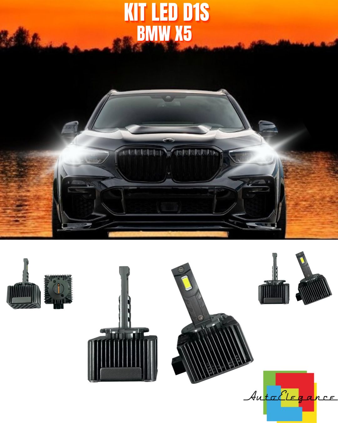 ⭐LAMPADE ANABBAGLIANTI D1S LED 6000K DA XENON A LED ADATTO PER BMW X5 ⭐