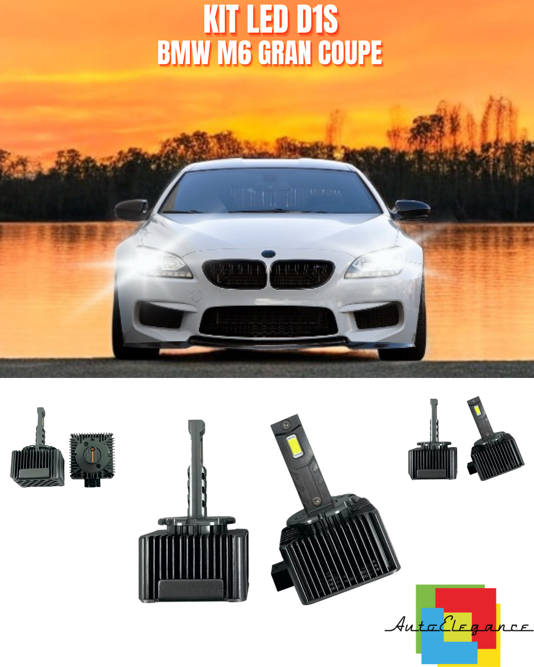 ⭐LAMPADE ANABAGLIANTI D1S LED 6000K DA XENON A LED ADATTO PER BMW M6 GRAN COUPE⭐