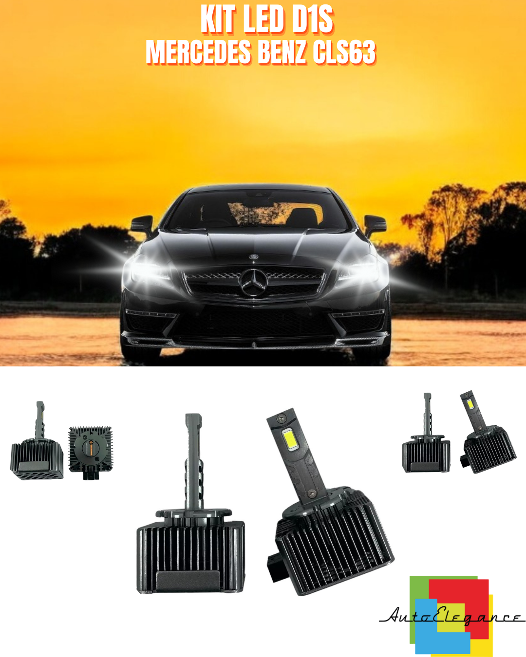 ⭐LAMPADE ANABBAGLIANTI D1S LED 6000K DA XENON A LED ADATTO PER MERCEDES CLS63⭐