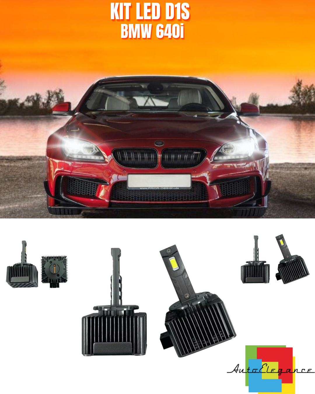 ⭐LAMPADE ANABBAGLIANTI D1S LED 6000K DA XENON A LED ADATTO PER BMW 640i⭐