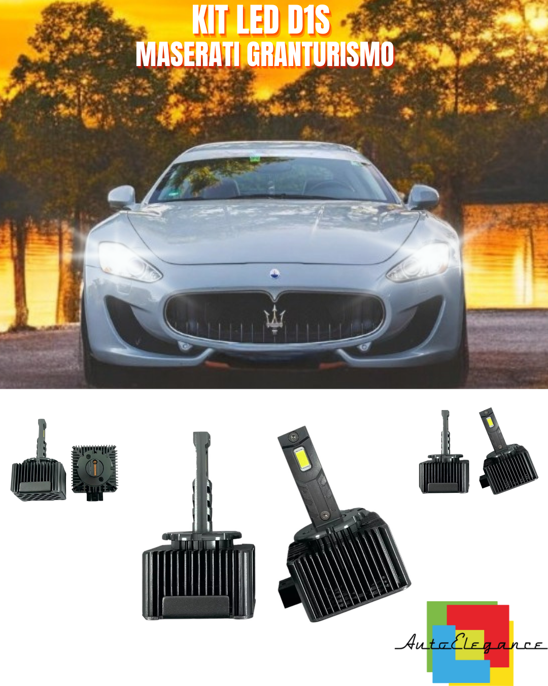 ⭐LAMPADE ANABBAGLIANTI D1S LED 6000K DA XENON A LED ADATTO PER MASERATI ⭐