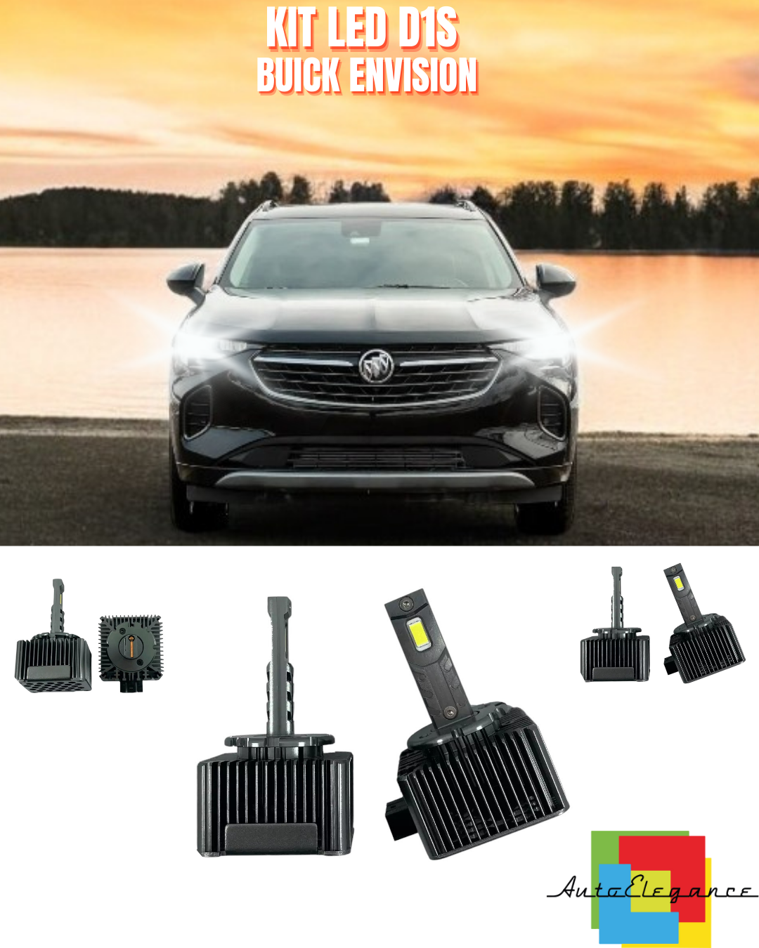 ⭐LAMPADE ANABBAGLIANTI D1S LED 6000K DA XENON A LED ADATTO PER BUICK ENVISION⭐