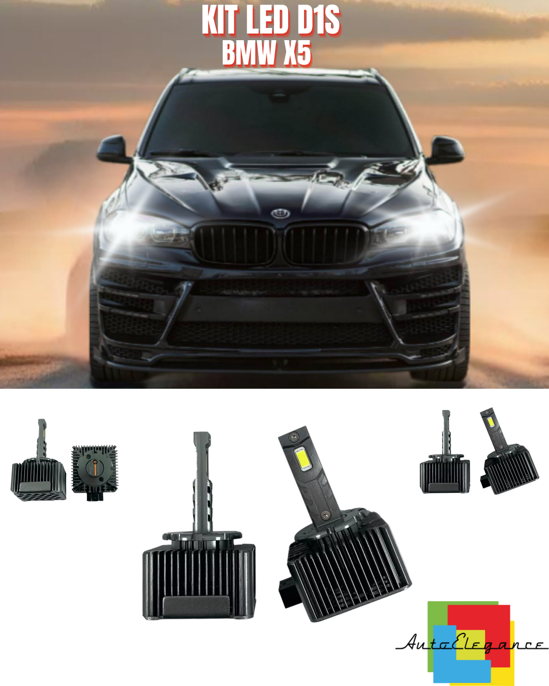 ⭐LAMPADE ANABBAGLIANTI D1S LED 6000K DA XENON A LED ADATTO PER BMW X5⭐