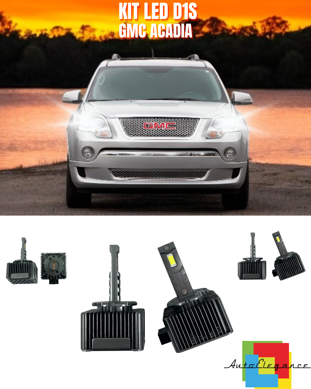 ⭐LAMPADE ANABBAGLIANTI D1S LED 6000K DA XENON A LED ADATTO PER GMC ACADIA⭐