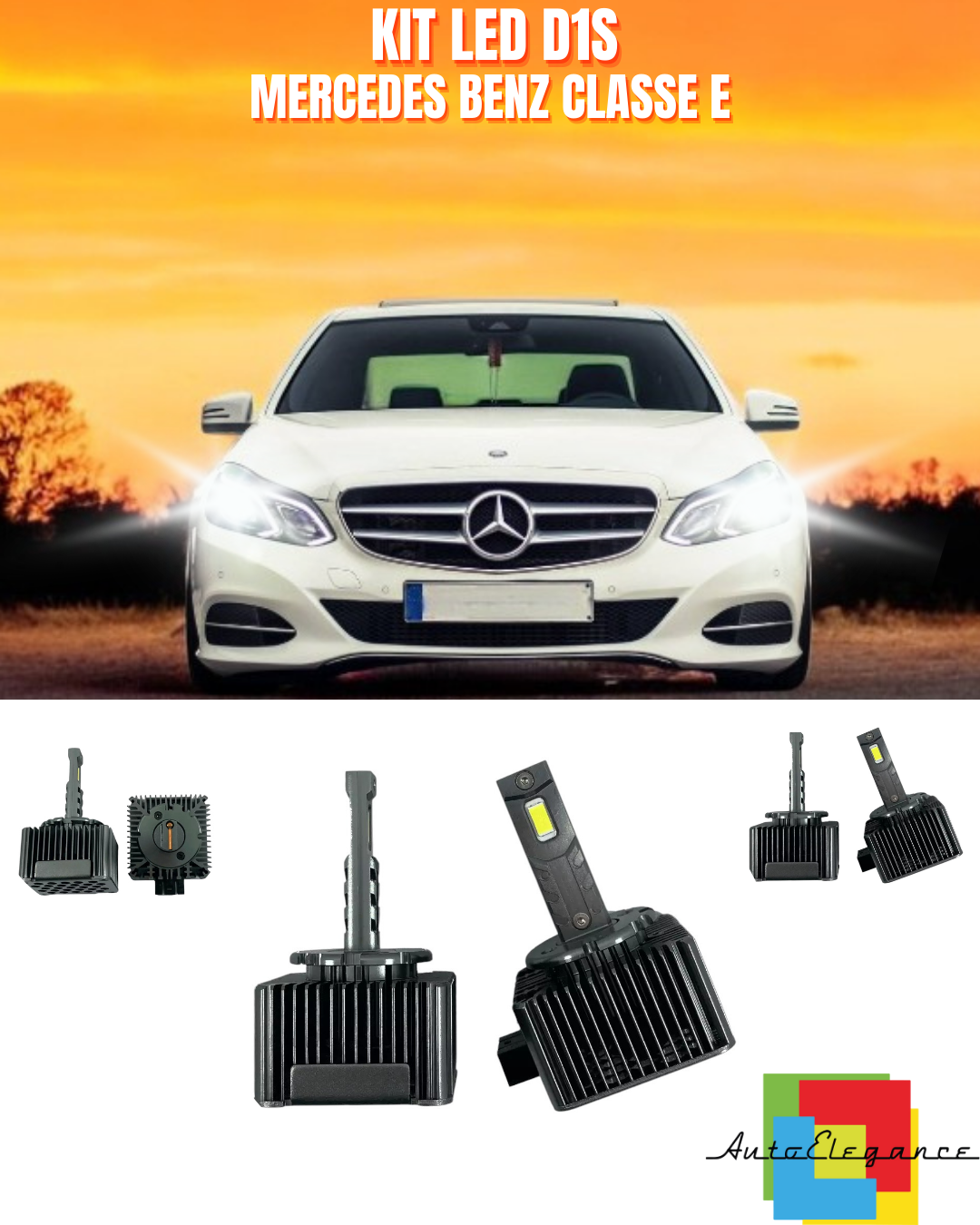⭐LAMPADE ANABBAGLIANTI D1S LED 6000K DA XENON A LED ADATTO PER MERCEDES W212⭐
