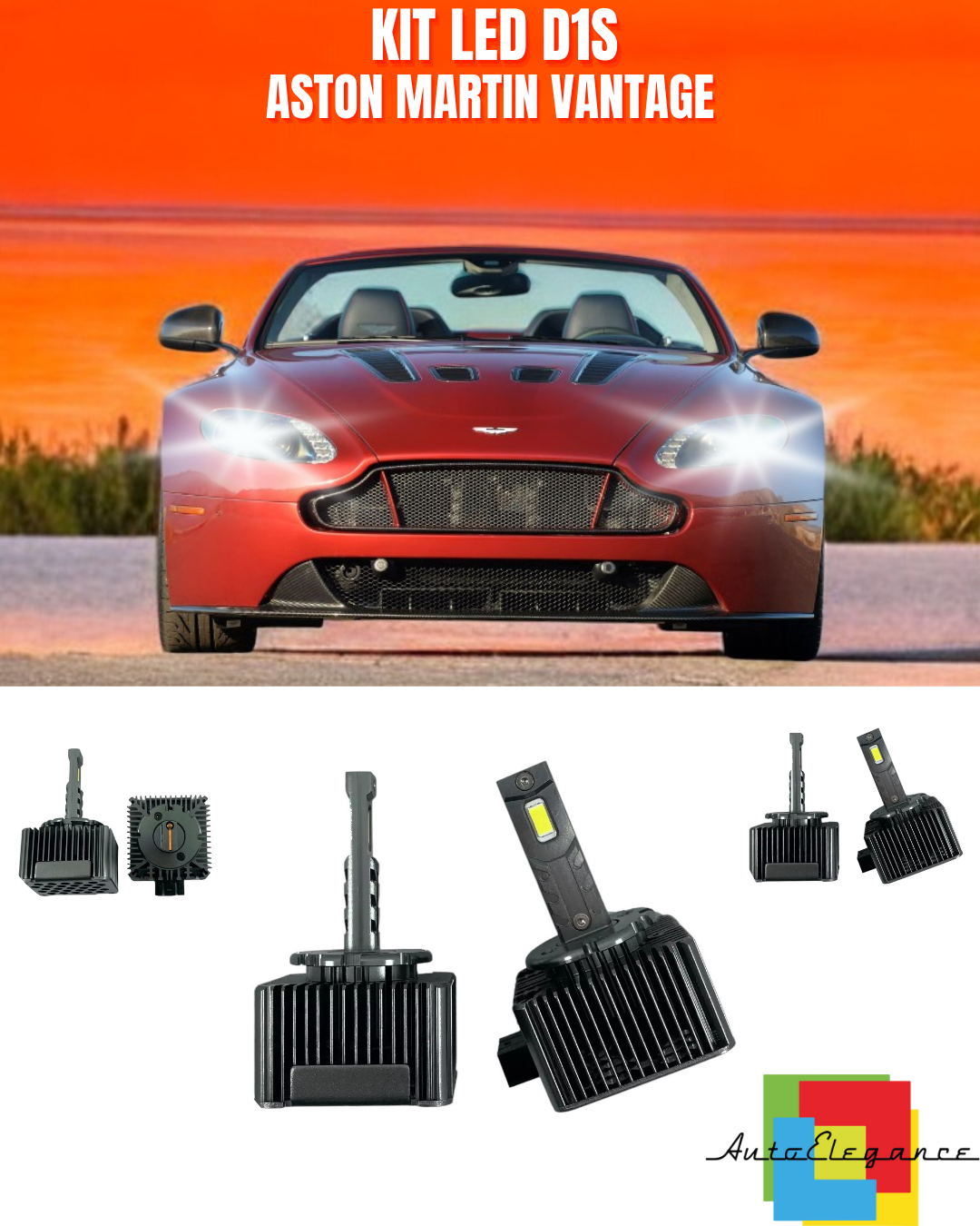 ⭐LAMPADE ANABBAGLIANTI D1S LED 6000K DA XENON A LED ADATTO PER ASTON MARTIN⭐