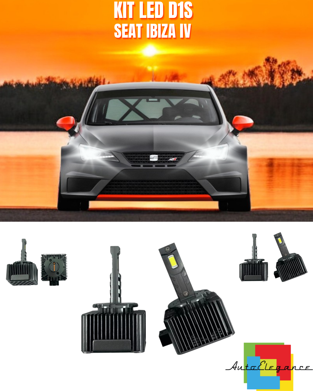 ⭐LAMPADE ANABBAGLIANTI D1S LED 6000K DA XENON A LED ADATTO PER SEAT IBIZA IV⭐