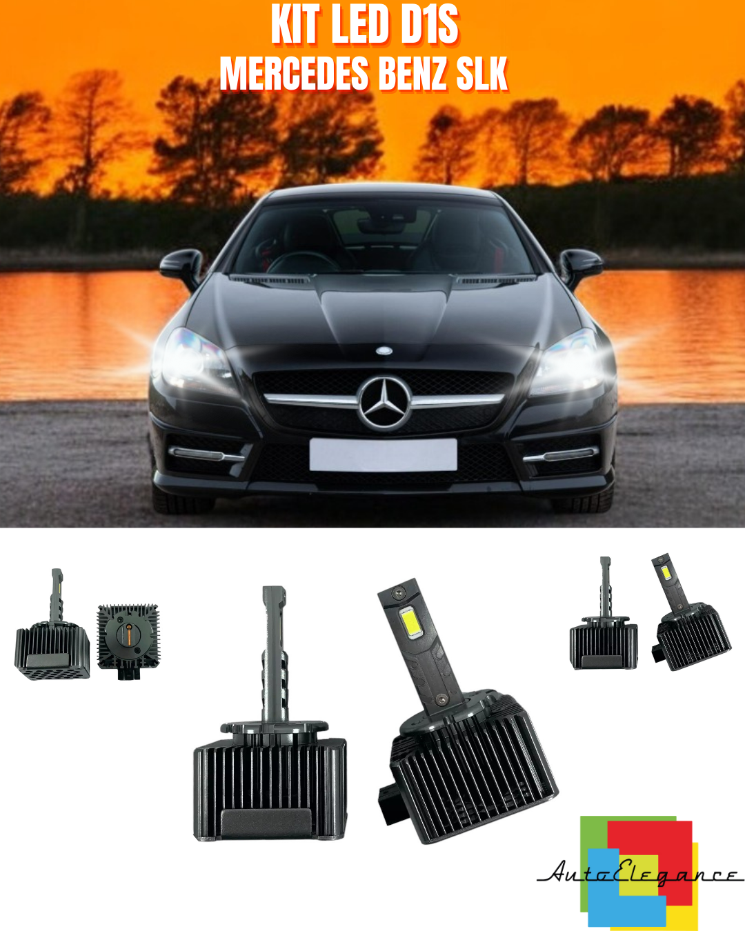 ⭐LAMPADE ANABAGLIANTI D1S LED 6000K DA XENON A LED ADATTO PER MERCEDES BENZ SLK⭐