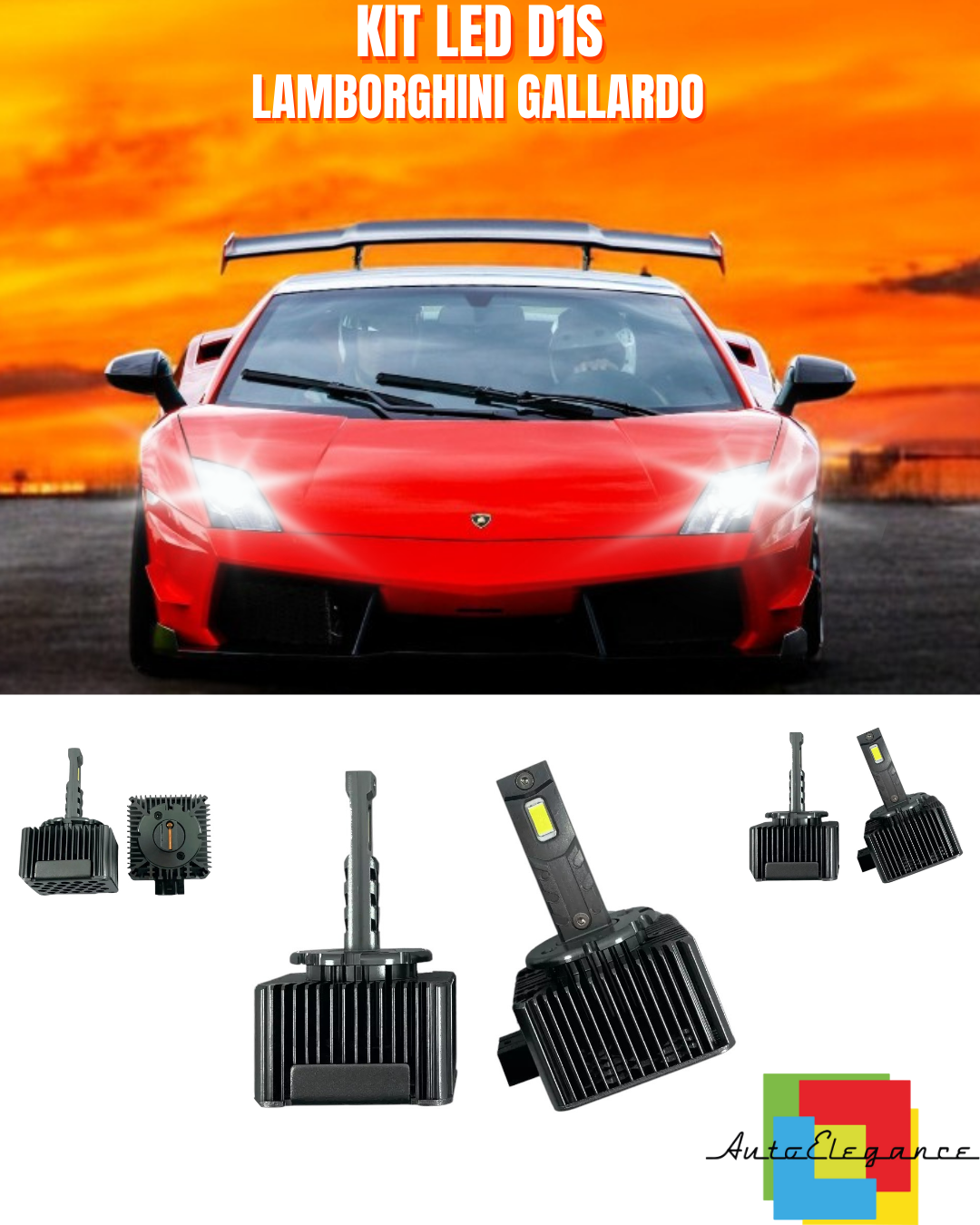 ⭐LAMPADE ANABBAGLIANTI D1S LED 6000K DA XENON A LED ADATTO PER LAMBORGHINI⭐