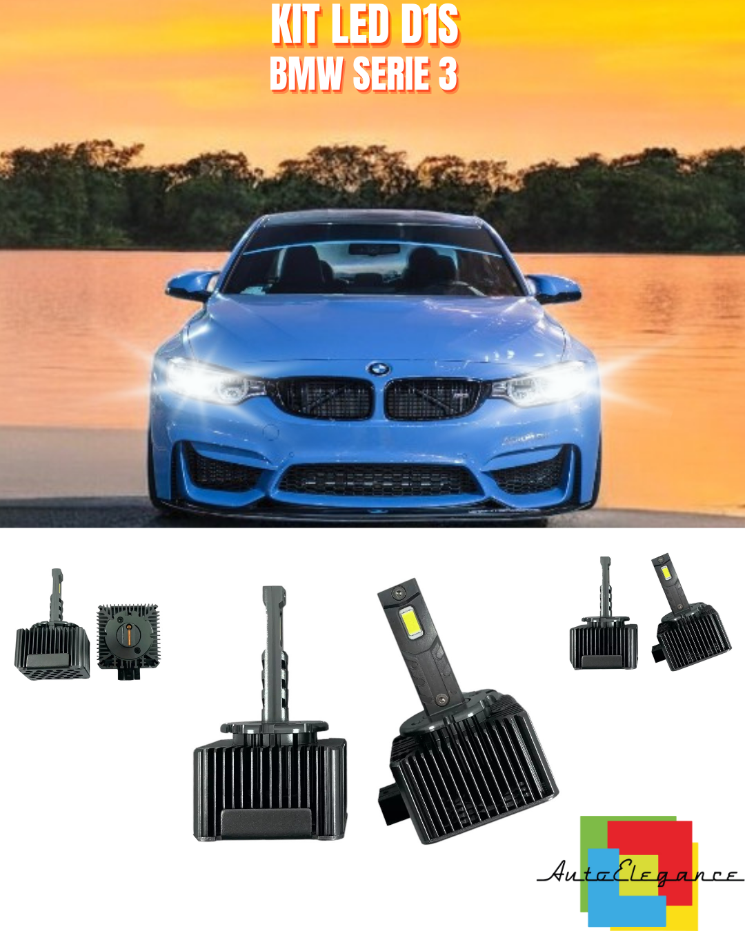 ⭐LAMPADE ANABBAGLIANTI D1S LED 6000K DA XENON A LED ADATTO PER BMW SERIE 3⭐